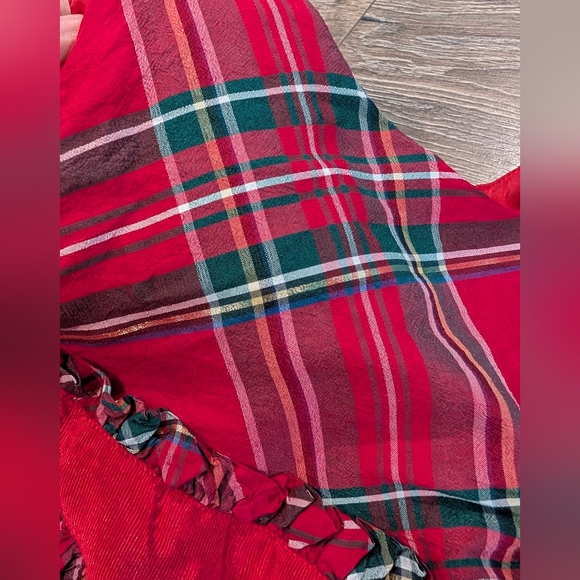 Janie and Jack 4T Toddler Girl Holiday Christmas Dress Red Plaid Formal Green - Picture 3 of 6